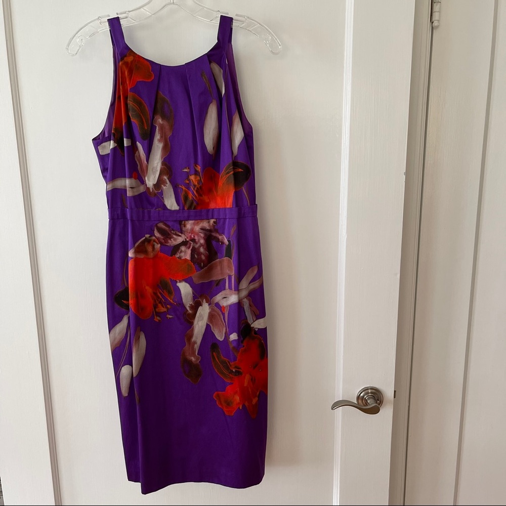 Elie Tahari purple printed mini dress